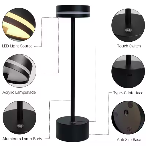Minimal Rechargeable Table Lamp
