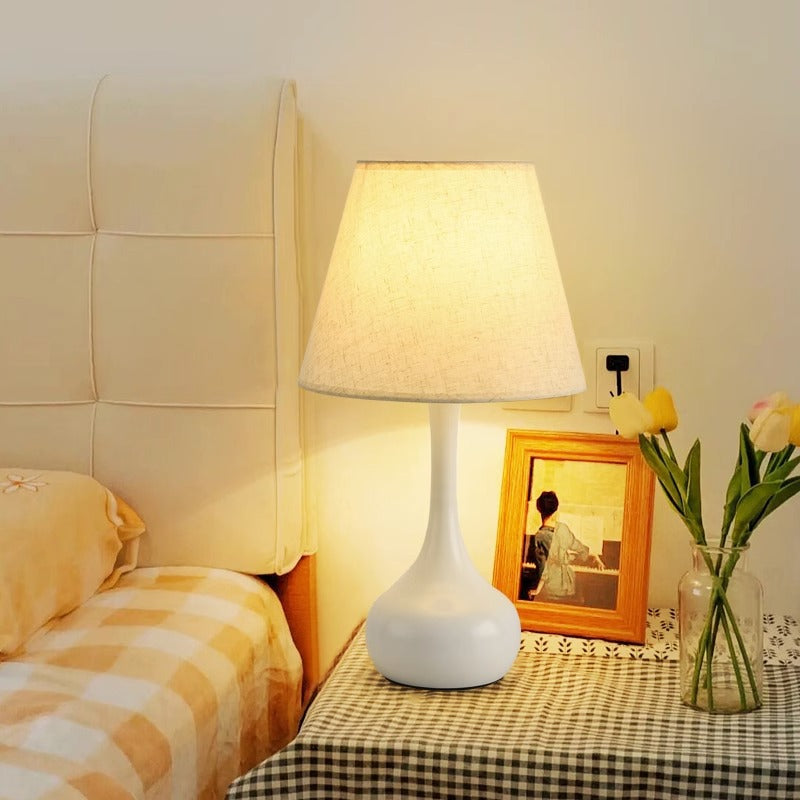 Fabric Table Lamp Bedroom Bedside Lamp High-Grade Warm Atmosphere