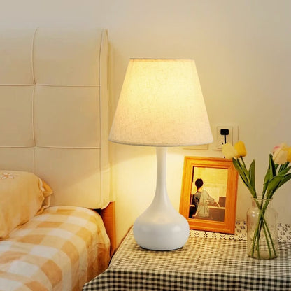 Fabric Table Lamp Bedroom Bedside Lamp High-Grade Warm Atmosphere