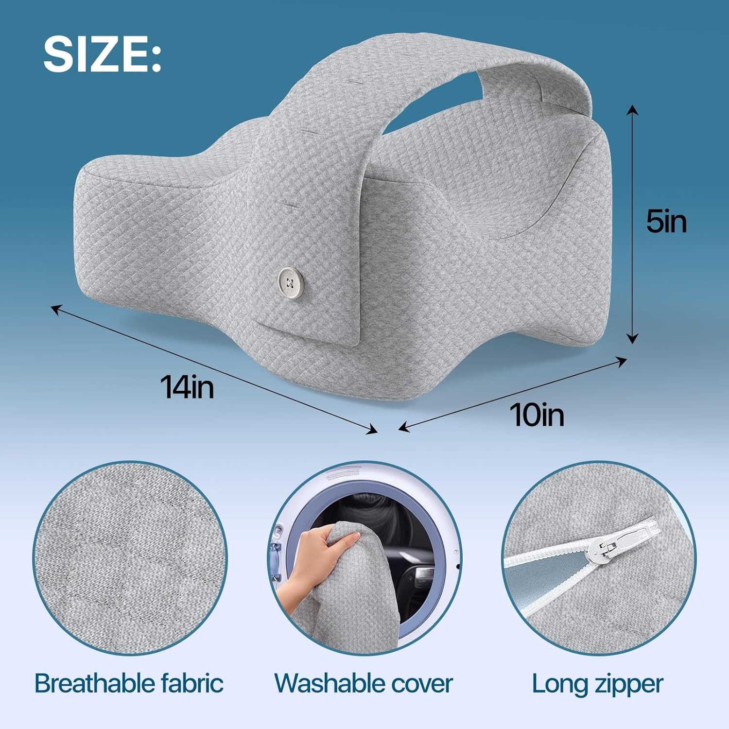 Ergonomic Memory Foam Leg Pillow – Comfortable Support