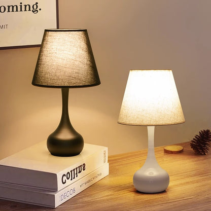 Fabric Table Lamp Bedroom Bedside Lamp High-Grade Warm Atmosphere