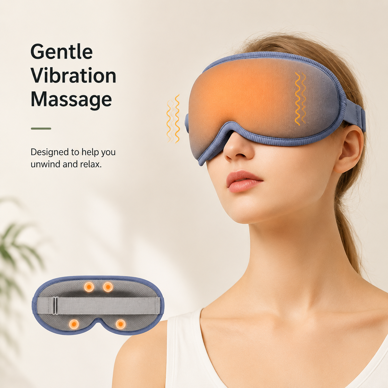 Maschera per dormire riscaldata 3D