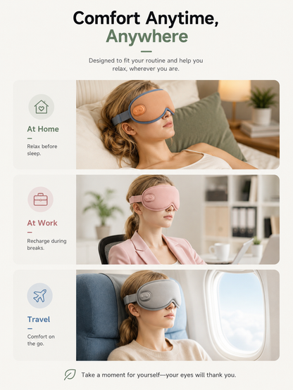 Maschera per dormire riscaldata 3D