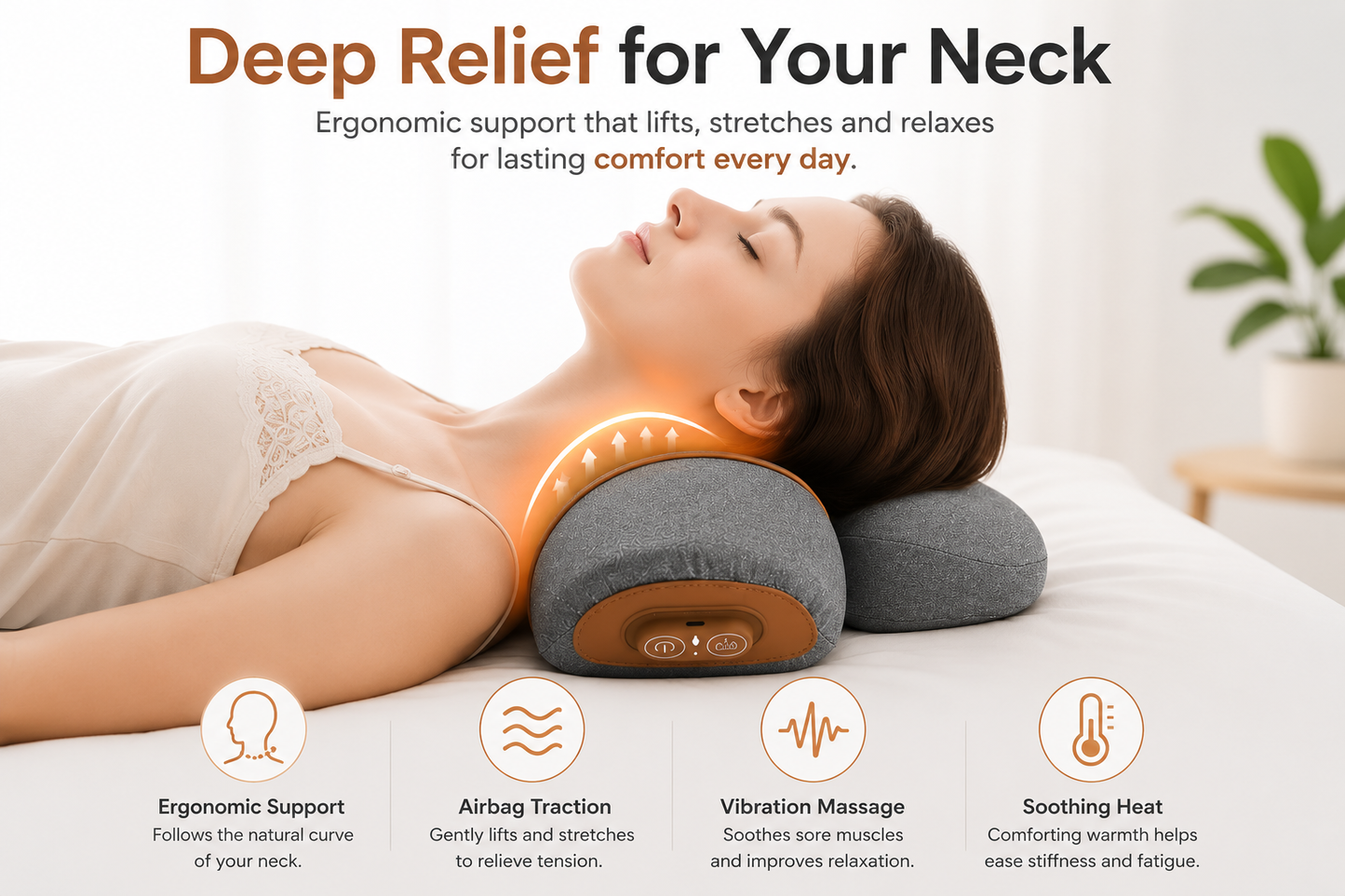 Heated Neck Massage Pillow