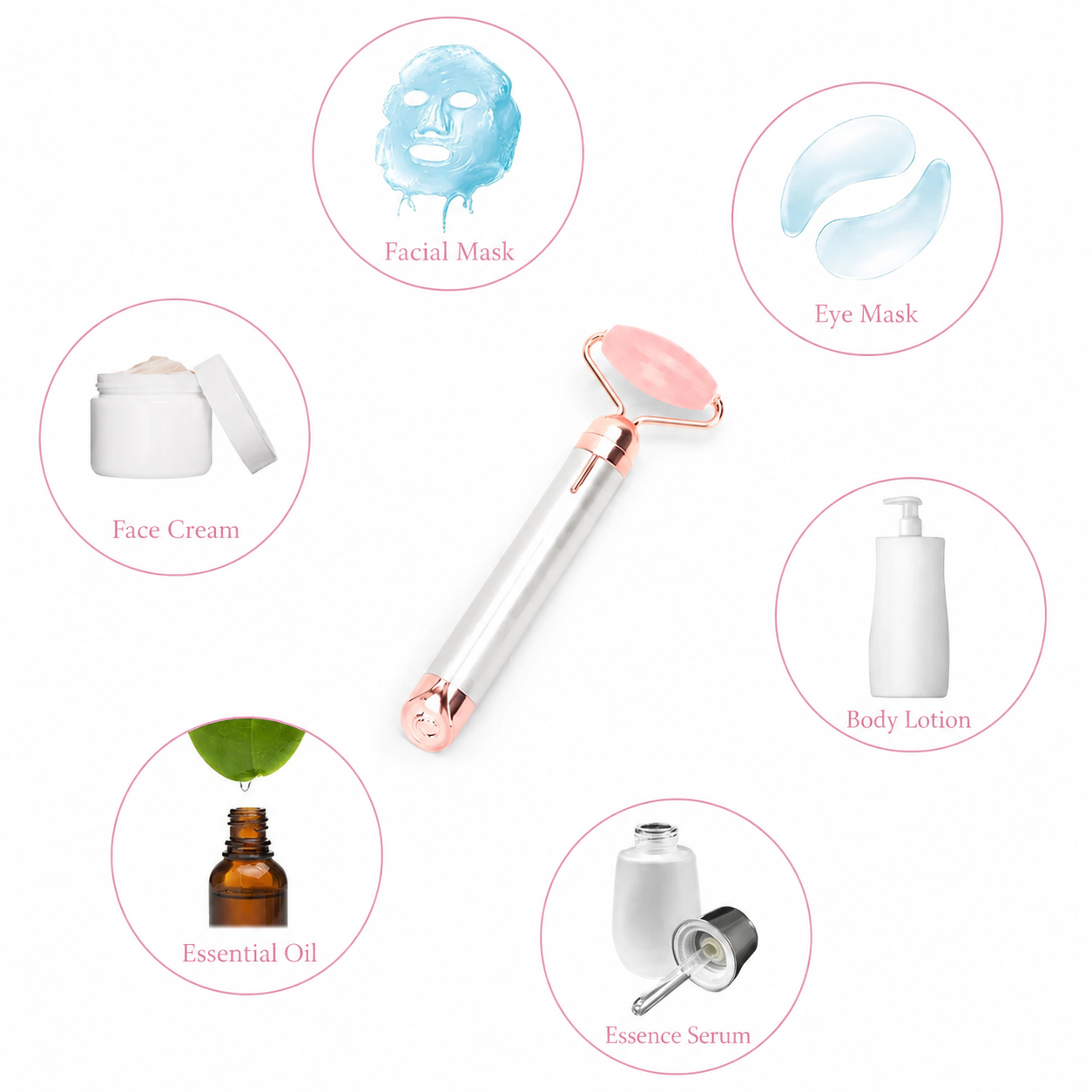 Rose Quartz Facial Roller