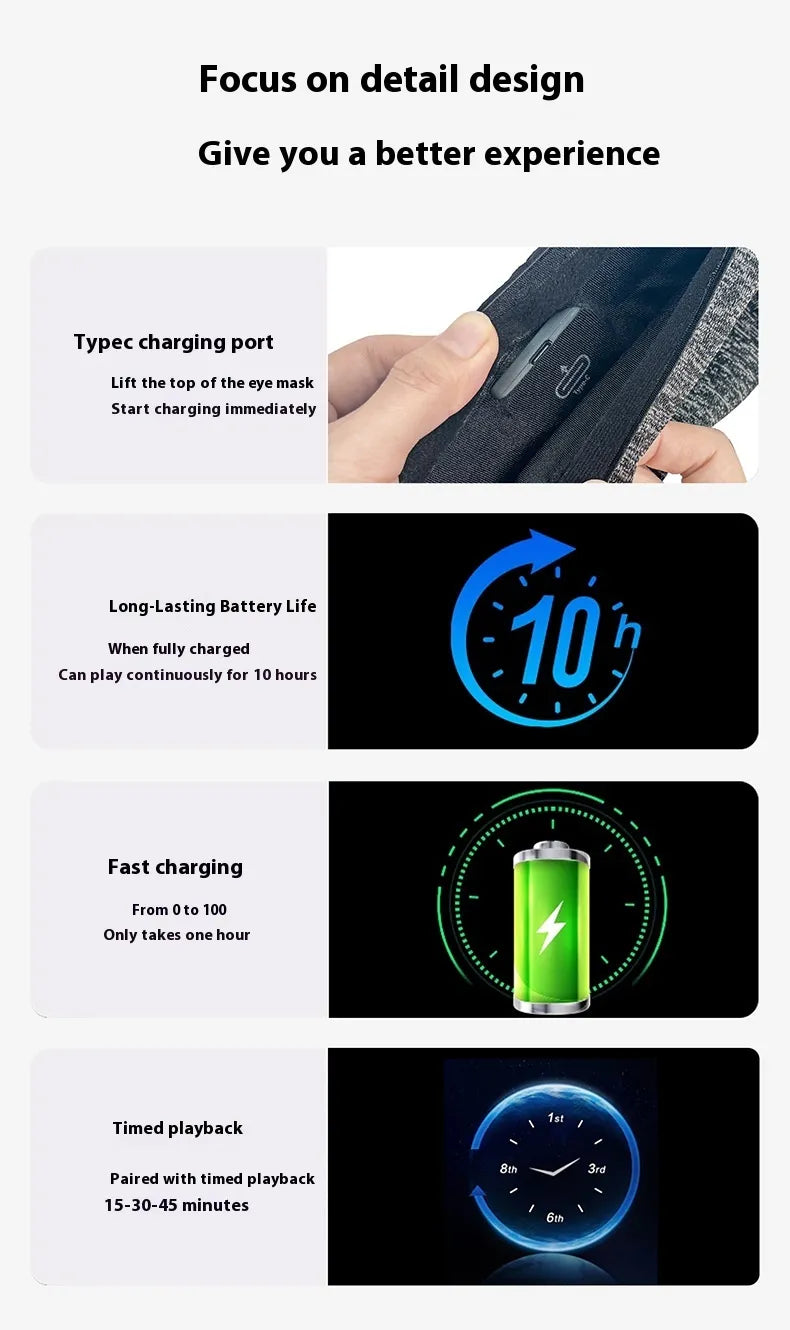 Masque de sommeil Zen – Relaxation profonde et bruit blanc